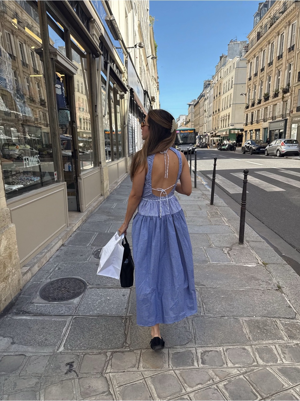J. Crew Navy Gingham Maxi Dress with Waist Tie